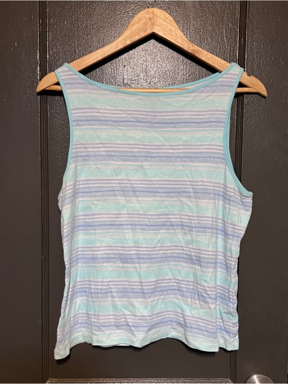 Light Blue Striped Tank Top
